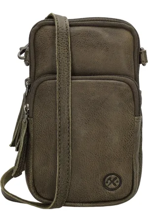 Hide & Stitches Paint Rock Crossbody Telefoontasje - 100% Leder - - 100% Leer
