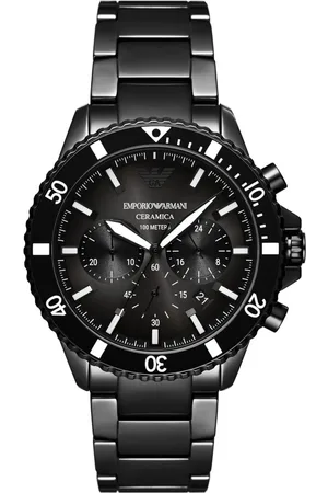 Emporio Armani World Explorer AR70010 Horloge - Keramiek - Zwart - Ø 43 mm