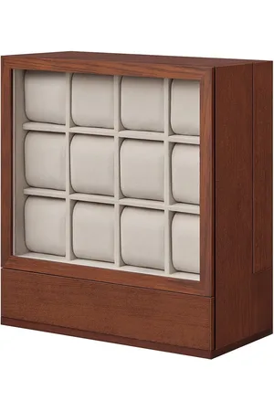 Merkloos Watch Box Organizer - Sieradenopbergdoos - Displaystandaard - MDF Fluweel Acryl - Elegant ontwerp - Ruime compartimenten - Beschermend deksel - 15 cm x 29,5 cm x 32,5 cm
