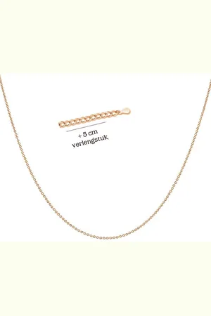 Velini Jewels ROLOR925F-1.2mm-925 Zilver Ketting- 70 cm + 5 cm verlengstuk