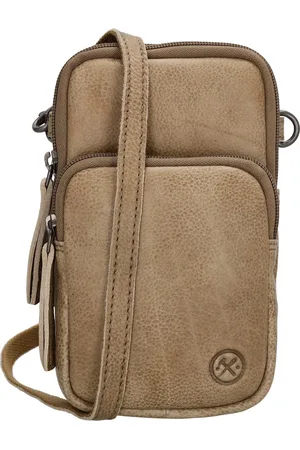 Hide & Stitches Paint Rock Crossbody Telefoontasje - 100% Leder - - 100% Leer