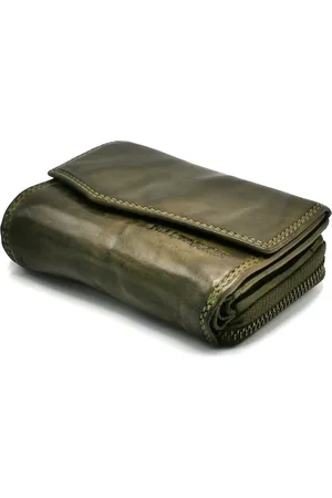 Hillburry Portemonnee met Omslag Gewassen Leer - RFID - medium formaat - soepel leder - degelijk en praktisch - HILL7531/W-GRN
