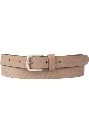 Petrol Industries Riem Dames - Broekriem - Met Slangenpatroon - Leer - - 105 cm - XXL
