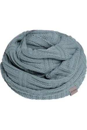 Knit Factory Bobby Gebreide Colsjaal Dames & Heren - Nekwarmer Ronde Sjaal - Nekwarmer - Wollen Sjaal - Groene colsjaal - Dames sjaal - Heren sjaal - Unisex - - One Size