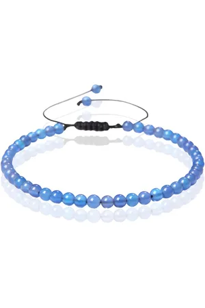 Memphis No.1 Armband - 4mm Agate Blue