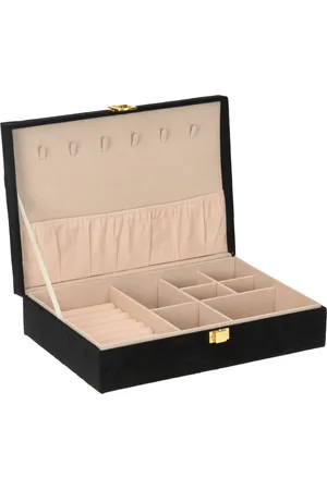 Merkloos Sieradenbox/juwelendoos fluweel 28 x 19 x 7 cm - Sieraden opslag doosje