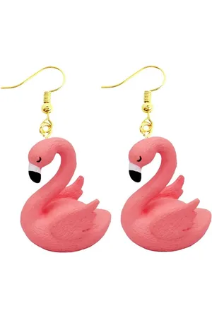 Akyol Flamingo oorbellen- - Flamingo oorhangers -Cadeau - sieraad - flamingo - dieren oorbellen - dieren - Sieraad - oorbel - oorhangers boerderij – cadeau-carnaval - gift