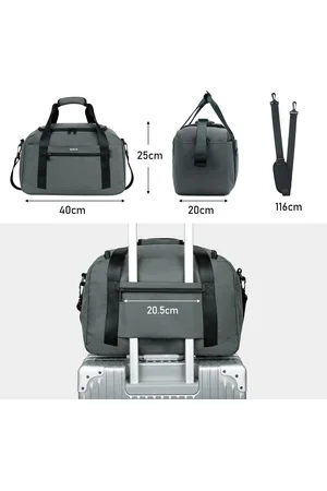 Merkloos Reistas40x20x25voor Ryanair Onder Stoel Flight Bag Gerecycled PET Eco Friendly Reistas voor op reis Weekendtas met Trolleyhuls Strandtas Draagtas Sport Ziekenhuistas Lichtgewicht Handtas（ ）