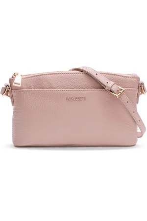 Lazarotti Leren Schoudertas Bologna Leather Crossbody Bag Oud roze