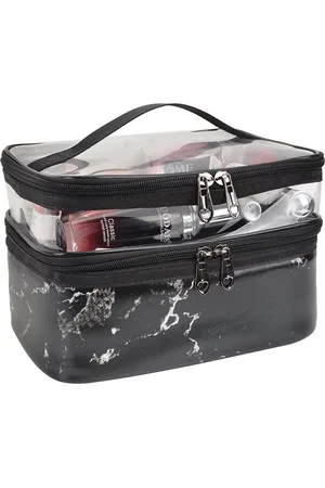 Fashion Favorite Toilettas - Make up Tas Marble/ | Kunstleer / Polyester | 23,5 x 16,5 x 14 cm