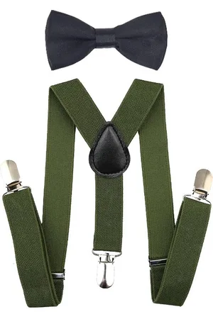 Fako Fashion Kinder Bretels Met Vlinderstrik - Kinderbretels - Vlinderdas - Strik - Effen - 65cm