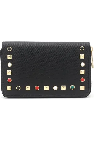 DIelay Portemonnee met Studs - PU Kunstleer - Ritssluiting - 16x10 cm