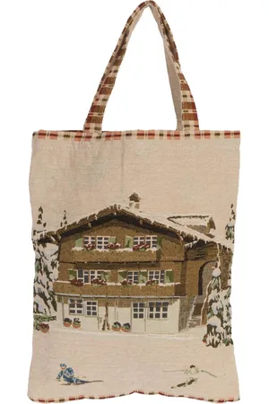 Clayre & Eef BAG135 - Handtas - 30 x 40 cm - katoen - natuur