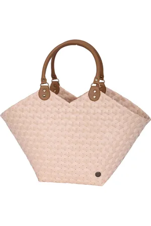 Handed By Shopper - Boodschappentas - Kantoortas - Duurzaam & Handgevlochten - Strandtas - Sporttas - Sweetheart - zand - sand