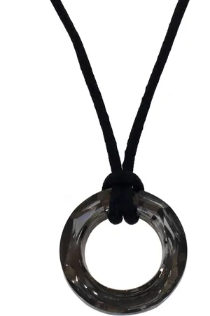 ARLIZI 2349 Ketting Swarovski kristal cosmic ring hanger silver night - 50 cm