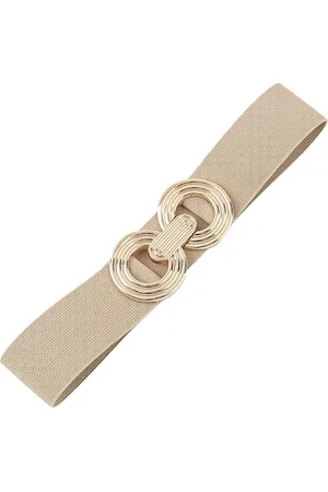 Fashion Favorite Elastische Riem - Cirkel / | Tailleriem | Metaal / Polyester |