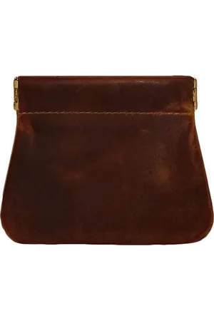 LEATHER DESIGN Knijpportemonnee Echt Leer Hunter