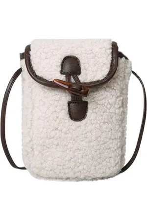 Fashion Favorite Telefoon Tasje - Teddy Crème | Polyester | 20 x 16 x 5 cm |