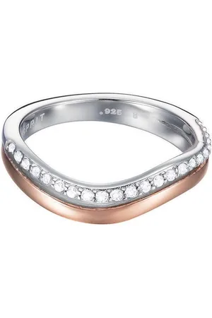 ESPRIT Dames ring Wave duo bicolor