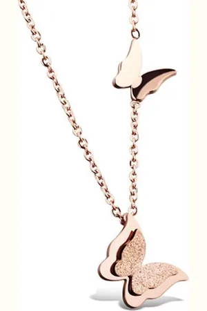Cilla Jewels Ketting Butterfly rosegoud Verguld