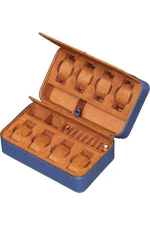 Merkloos Horloge Travel Case Opbergorganizer voor 8 horloges - horlogeopberger met zonnebril - ringen - manchetknopen - draagbare bescherming met rits - past op alle horloges - smartwatches tot 50 mm