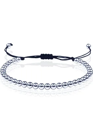 Memphis Macrame Armband Dames - 5mm Zilveren Kralen