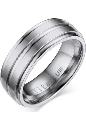LGT JWLS Verzilverde titanium heren ring 8mm-19mm
