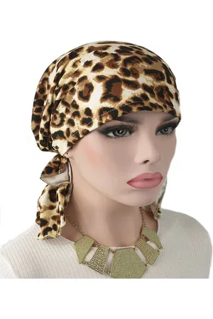 AB Bandana chemomuts hoofddoek voor haarverlies luipaard print maat one size