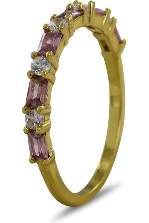 Silventi 9SIL-22300 Zilveren Ring met Zirkonia - Dames - Zirkonia - Rond - Wit - 2 mm - Baquette - - 2 x 3,5 mm