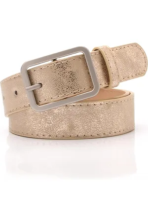 Fashion Favorite Metallic Riem - Gold / Goud | Riemmaat 90 cm | Lengte 100 x 3 cm | Kunstleer /Staal |