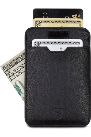 Vaultskin Chelsea - slim leather RFID blocking cardholder - unisex - black