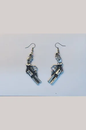 AuBor . Oorbellen. Western pistool hangers.