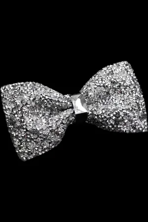 Merkloos Vlinderdas Strass 12 x 6 cm