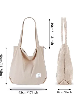 Merkloos Tas voor dames, schoudertas met ritssluiting, grote shopper, tas, handtas, schoudertassen voor werk, kantoor, reizen, winkelen, school en dagelijks gebruik