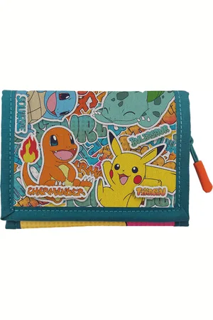 Pokemon Portemonnee - Pikachu - Klittenband - Charmander - Squirtle -Bulbasaur