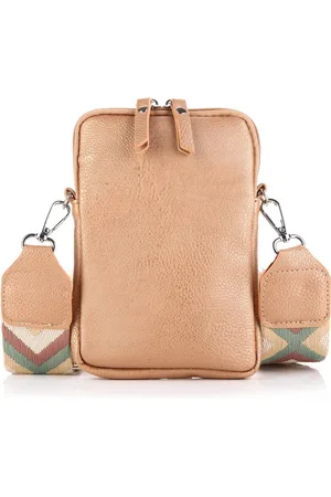 Merkloos Telefoontasje - Crossbodytasje - Lola - - Brede geweven band - Trendy