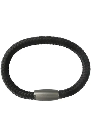 Jonline Schitterende Zwarte Touw Armband mét Zilveren Sluiting Armband | Damesarmband | Herenarmband