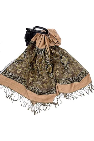 N3 Collecties Pashmina Nieuwe Mode Dames Dubbelzijdig Paisley Zijden Pashmina Sjaal