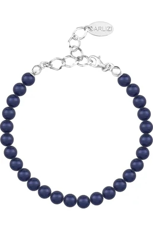 ARLIZI 1144 Parel Armband - Dames - 925 Sterling Zilver - 20 cm - 6 mm - Blauw