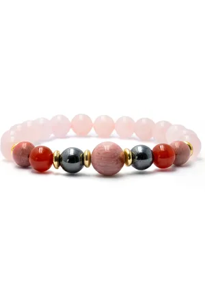 Bixorp Gems Edelstenen Armband - 8mm / 18cm - Quadruple Gemstone - Handgemaakte Edelsteen Armband