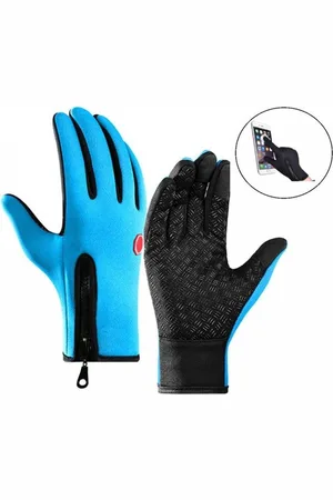 Merkloos Luxe Winter Handschoenen Met Touch Tip Gloves - Fietshandschoenen Touchscreen Gloves - Voor Fiets/Scooter/Sporten/Wandelen - Winddicht Met Heerlijk Warme Fleece Voering - Winterhandschoenen - Voor Dames - Small