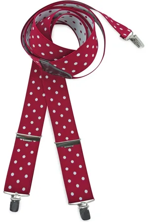 We Love Ties Bretels - Bretels rood met witte polkadots