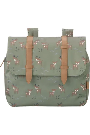 Fresk Boekentas voor Kinderen - 33 x 24 x 9 cm - Rugzak - Schooltas - Verstelbare Schouderriemen en Kliksluiting - Rugtas - Logeertas - Olijfgroen