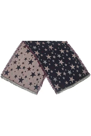 Cwi Sjaal Sterren Dames 70 X 180 Cm Acryl Rood/
