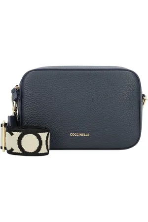 Coccinelle Leren Schoudertas Tebe Crossover Bag Donkerblauw