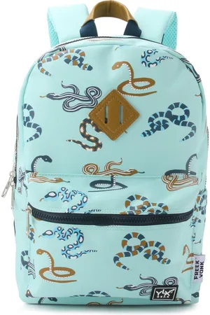 YLX Gear SEASON SALE: & Freek Vonk Oriole Rugzak voor kinderen | Fair Aqua & Snakes. Aqua met slangen. Gemaakt van gerecycled plastic. Rugtas, schooltas, jongens, meisjes, jungle. dieren