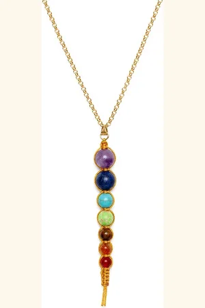 Zentana 7 Chakra Halsketting - Ketting & Hanger - Edelstenen - Energiebalans - Sieraden voor Vrouwen & Dames