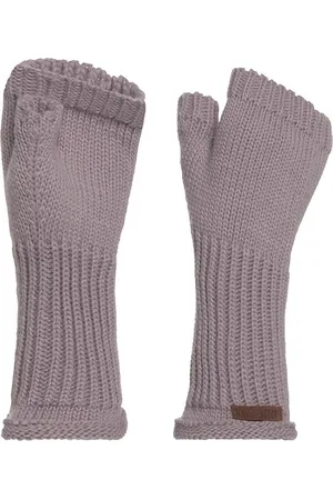 Knit Factory Cleo Gebreide Dames Vingerloze Handschoenen - Handschoenen voor in de herfst & winter - Roze handschoenen - Polswarmers - - One Size