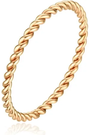 Cilla Jewels Gedraaide Elegante Dames Ring Edelstaal verguldkleurig-19mm