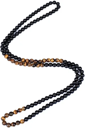 Kasey Tijgeroog Obsidiaan Kralenketting 8 mm - Halsketting Heren - Ketting Heren